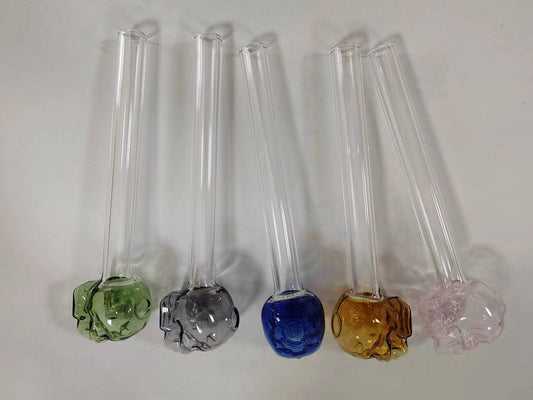 10pcs 5inch Skull Colorful Glass Pipes, Weeds Pipe ,Cigarette Pipe color random delivery